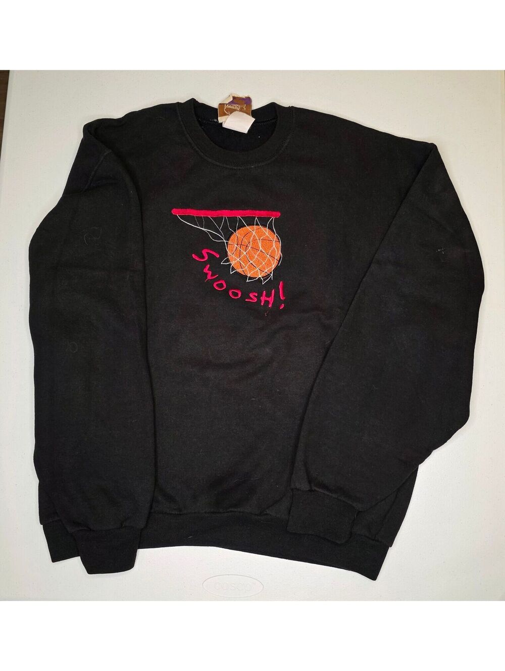 Vintage Basketball Swoosh Embroidery Crewneck